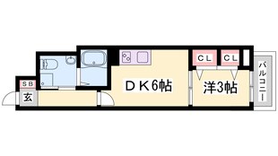 セレニテ神戸元町クレアの物件間取画像